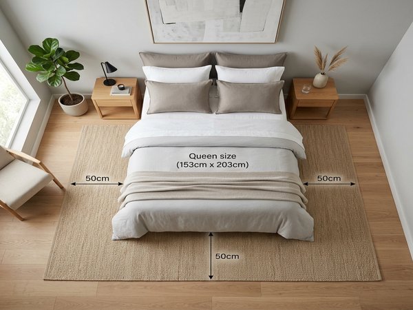 Chọn kích thước thảm phòng ngủ theo loại giường
