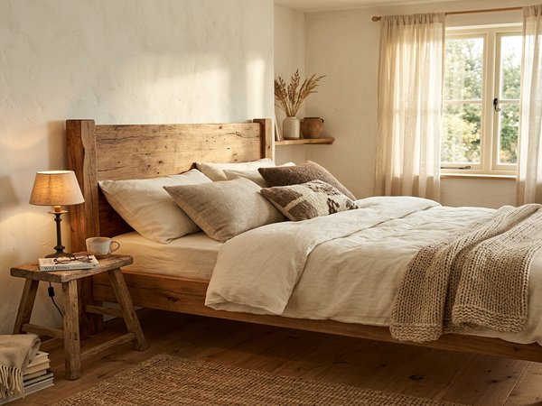 Phòng ngủ phong cách Rustic ấm cúng